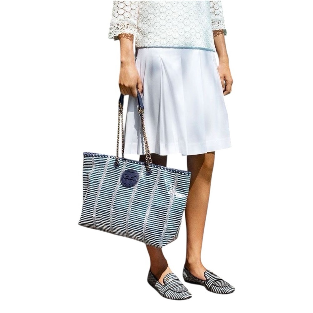 Tory Burch Tote Navy & White - Picture 2 of 16